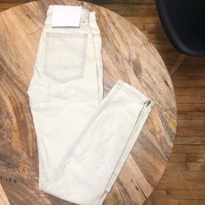 American Apparel Ankle Zip Skinny Light Jeans